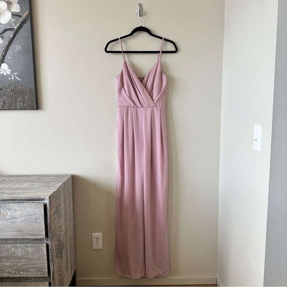 CALL For Me Dusty Lavender Faux Wrap Jumpsuit (Size:Small) - Picture 2 of 14